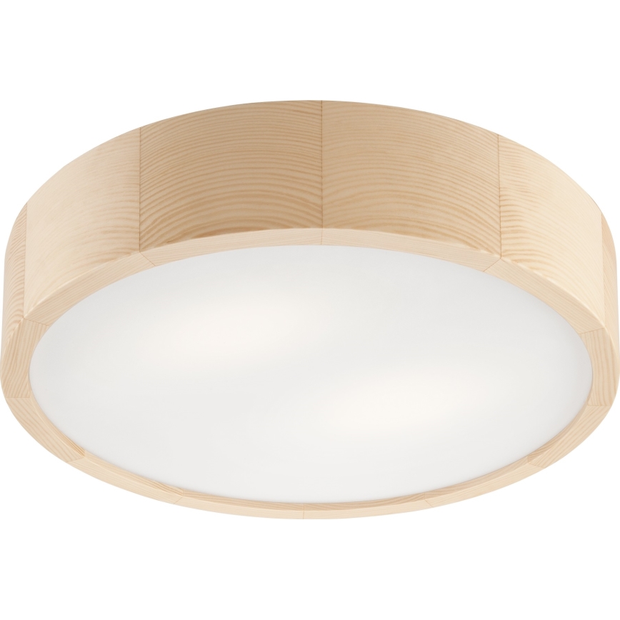 Потолочный светильник для ванной комнаты NATURAL 3xE27/15W/230V IP54 сосна ø 37 cm - FSC сертифицировано