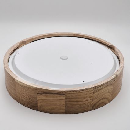 Потолочный светильник для ванной комнаты OAK 3xE27/15W/230V дуб диаметр 37 см IP54 - сертифицировано FSC