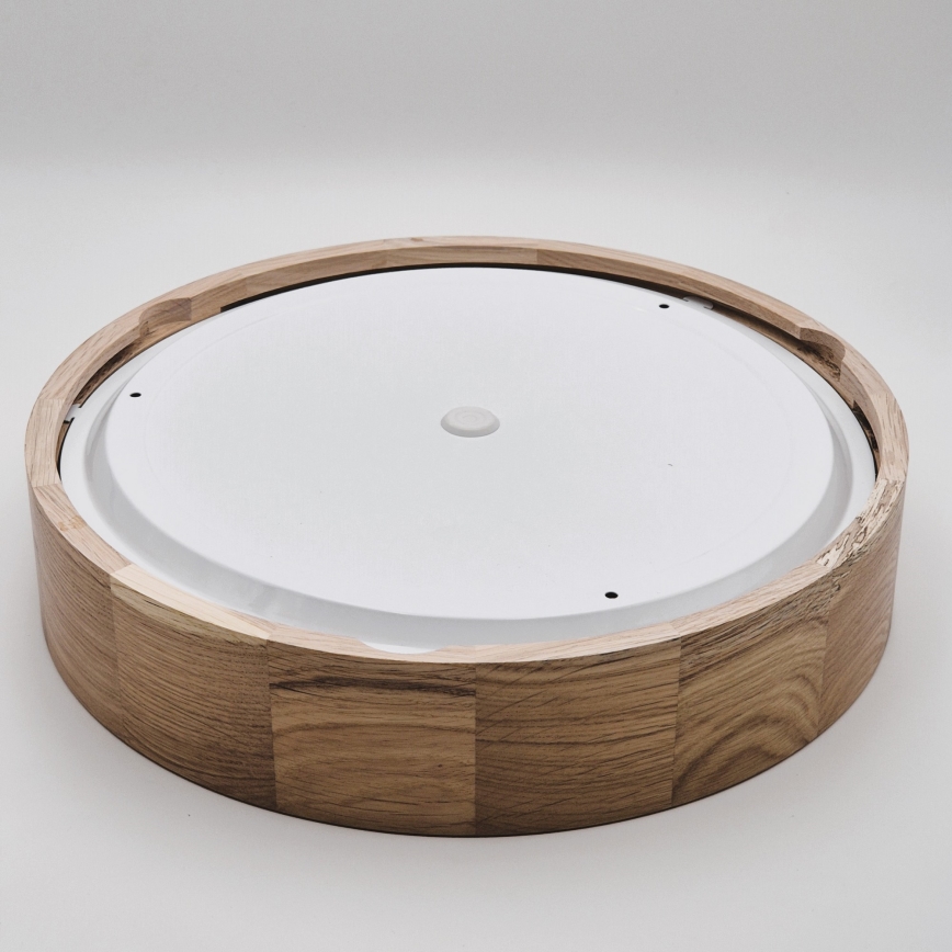 Потолочный светильник для ванной комнаты OAK 3xE27/15W/230V дуб диаметр 37 см IP54 - сертифицировано FSC