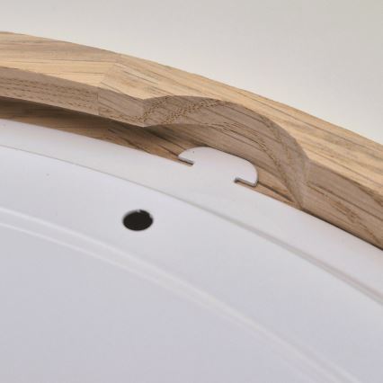 Потолочный светильник для ванной комнаты OAK 3xE27/15W/230V дуб диаметр 37 см IP54 - сертифицировано FSC