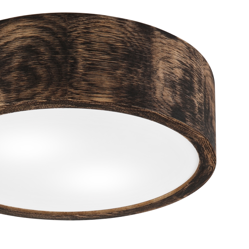 Потолочный светильник для ванной комнаты OAK SMOKY 2xE27/15W/230V IP54 диаметр 27,5 см дуб/коричневый