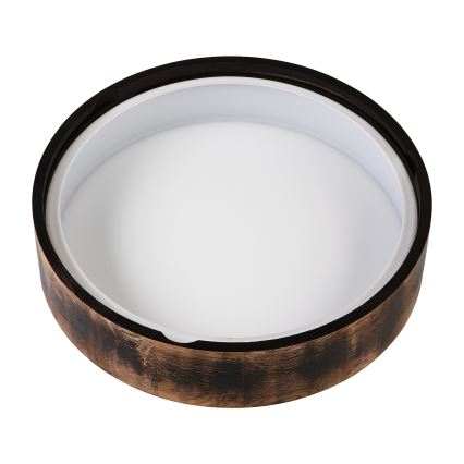 Потолочный светильник для ванной комнаты OAK SMOKY 3xE27/15W/230V IP54 диаметр 37,5 см дуб/коричневый