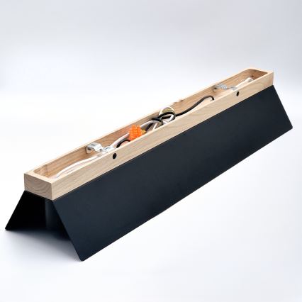 Потолочный светильник ESME 5xE27/15W/230V черный/дуб