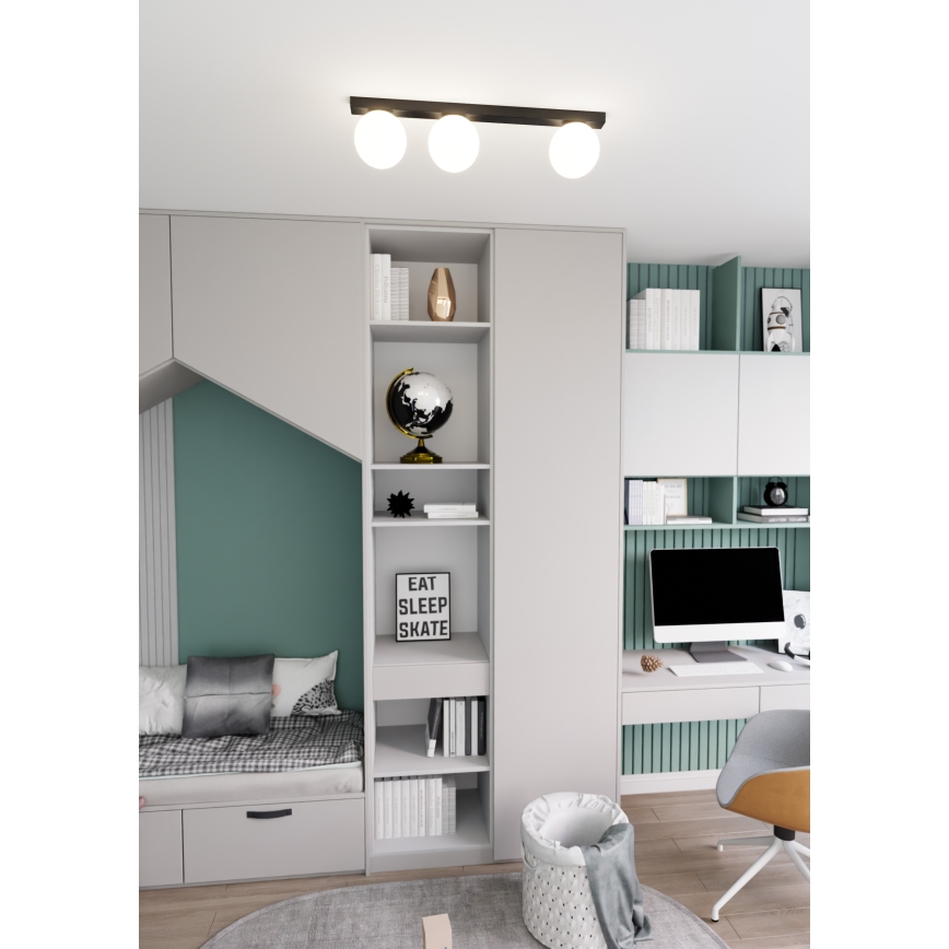 Потолочный светильник FIT 3xE14/10W/230V черный/белый