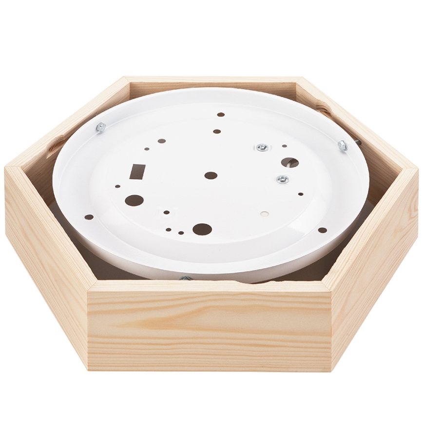 Потолочный светильник HEX NATURAL 1xE27/60W/230V ⌀ 32 см сосна