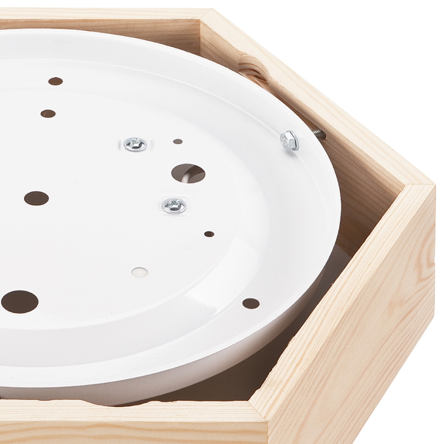 Потолочный светильник HEX NATURAL 1xE27/60W/230V ⌀ 32 см сосна