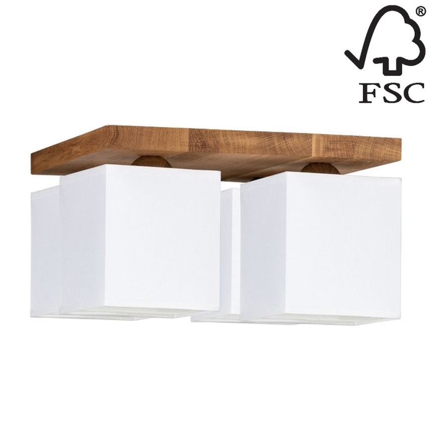 Потолочный светильник INGER 4xE27/25W/230V дуб - сертифицировано FSC