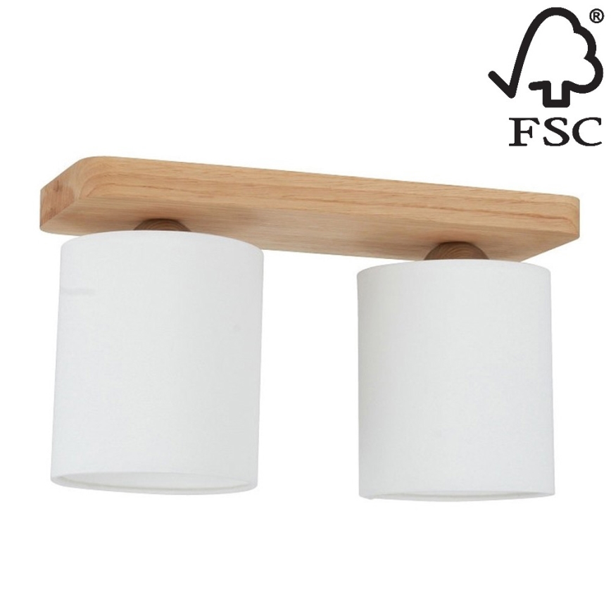 Потолочный светильник JENTA 2xE27/25W/230V дуб - сертифицировано FSC