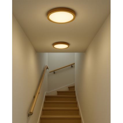 Потолочный светильник LED/24W/230V 3000/4000/6500K, диам. 30 см, бежевый