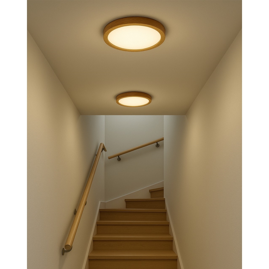 Потолочный светильник LED/24W/230V 3000/4000/6500K, диам. 30 см, бежевый