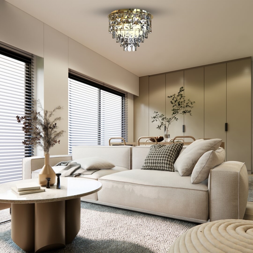 Потолочный светильник LUXURIA 9xE14/40W/230V диаметр 48 см золотистый