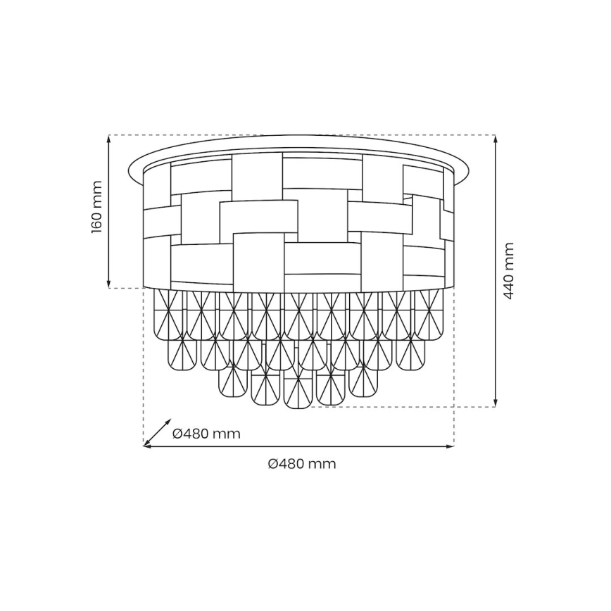 Потолочный светильник LUXURIA 9xE14/40W/230V диаметр 48 см золотистый