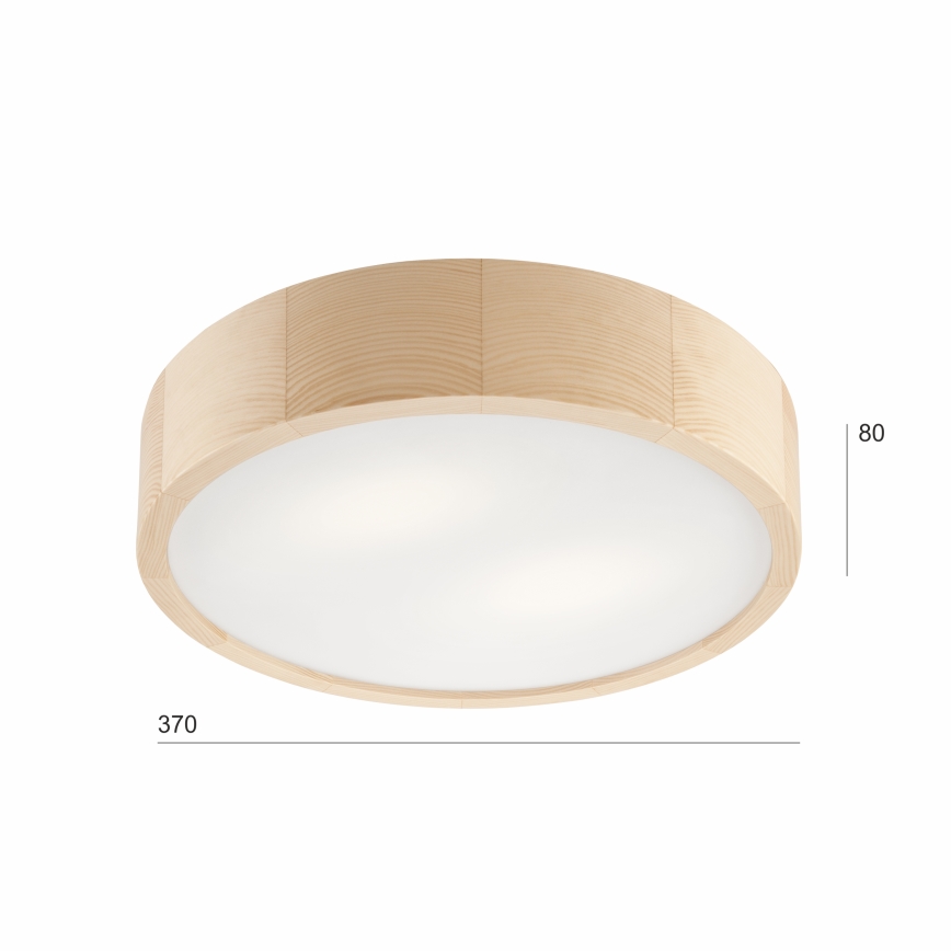 Потолочный светильник NATURAL 2xE27/60W/230V диаметр 37 см сосна