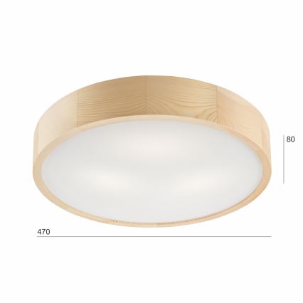 Потолочный светильник NATURAL 3xE27/60W/230V диаметр 47 см сосна