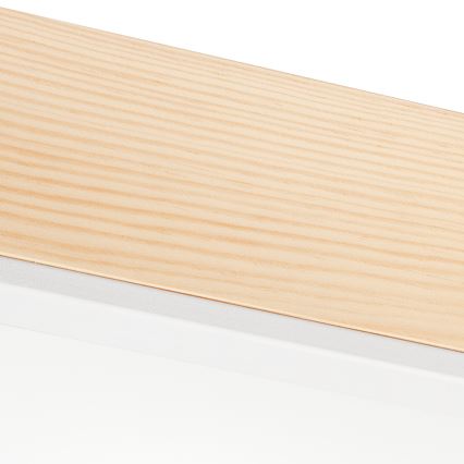 Потолочный светильник NATURAL SQUARE 4xE27/15W/230V 39x39 см сосна/белый