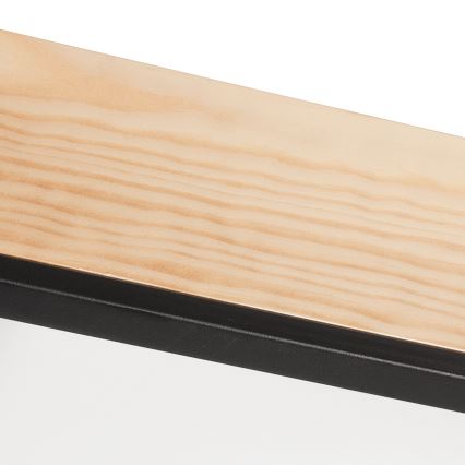 Потолочный светильник NATURAL SQUARE 4xE27/15W/230V 48x48 см сосна/черный