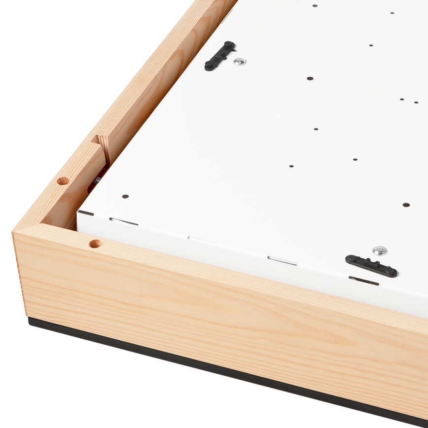 Потолочный светильник NATURAL SQUARE 4xE27/15W/230V 48x48 см сосна/черный
