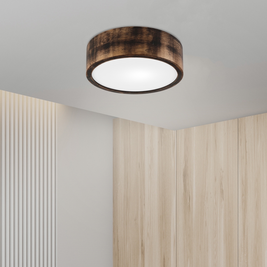 Потолочный светильник OAK SMOKY 1xE27/15W/230V диаметр 27,5 см дуб/темно-коричневый