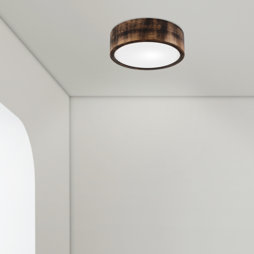 Потолочный светильник OAK SMOKY 1xE27/15W/230V диаметр 27,5 см дуб/темно-коричневый