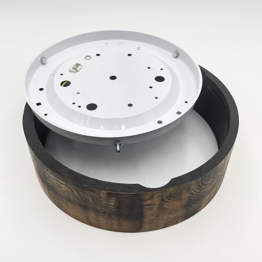 Потолочный светильник OAK SMOKY 1xE27/15W/230V диаметр 27,5 см дуб/темно-коричневый
