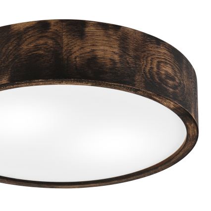 Потолочный светильник OAK SMOKY 2xE27/15W/230V диаметр 37,5 см дуб/темно-коричневый