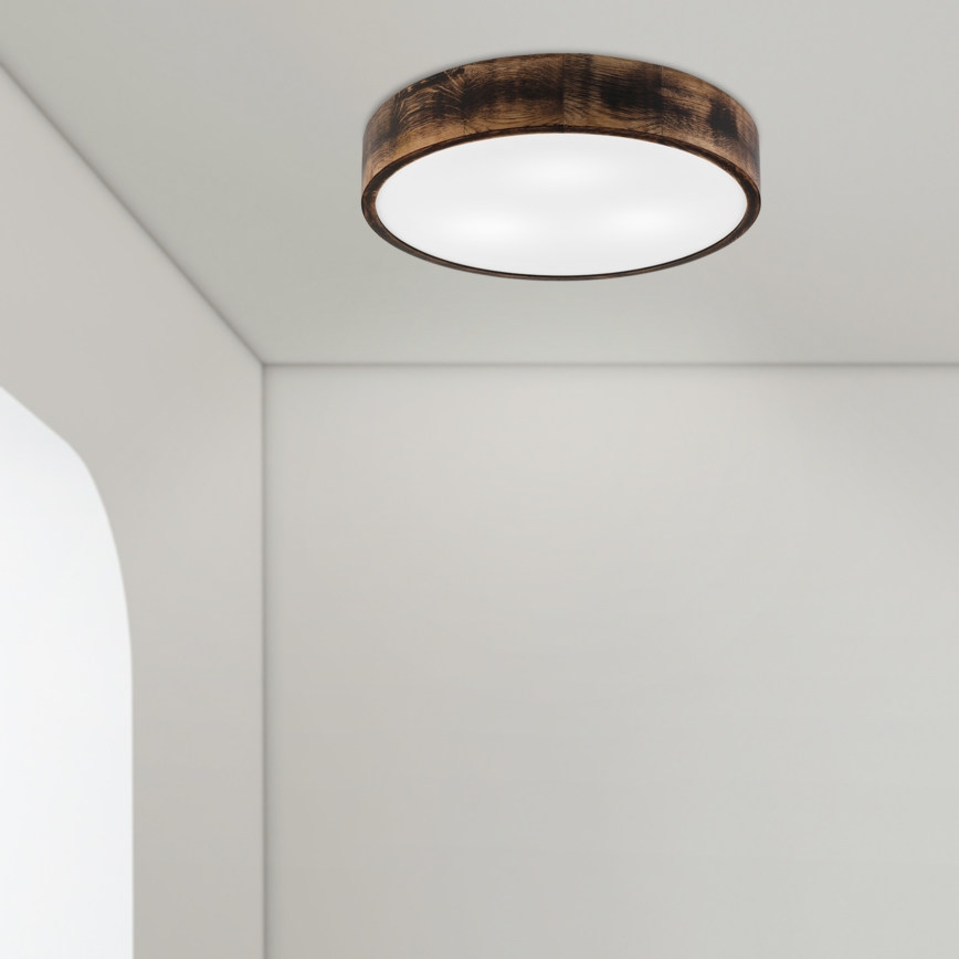 Потолочный светильник OAK SMOKY 3xE27/15W/230V диаметр 47,5 см дуб/темно-коричневый
