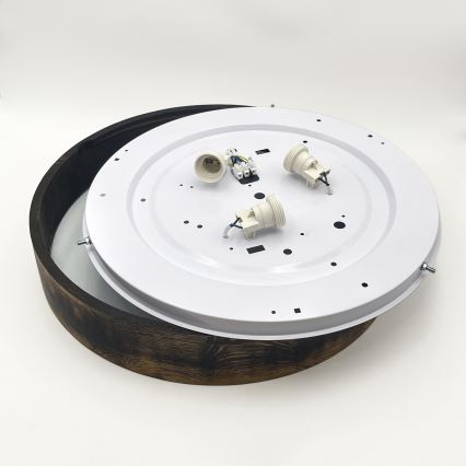 Потолочный светильник OAK SMOKY 3xE27/15W/230V диаметр 47,5 см дуб/темно-коричневый