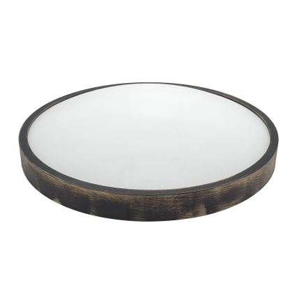 Потолочный светильник OAK SMOKY SLIM 3xE27/15W/230V диаметр 47 см дуб/тёмно-коричневый