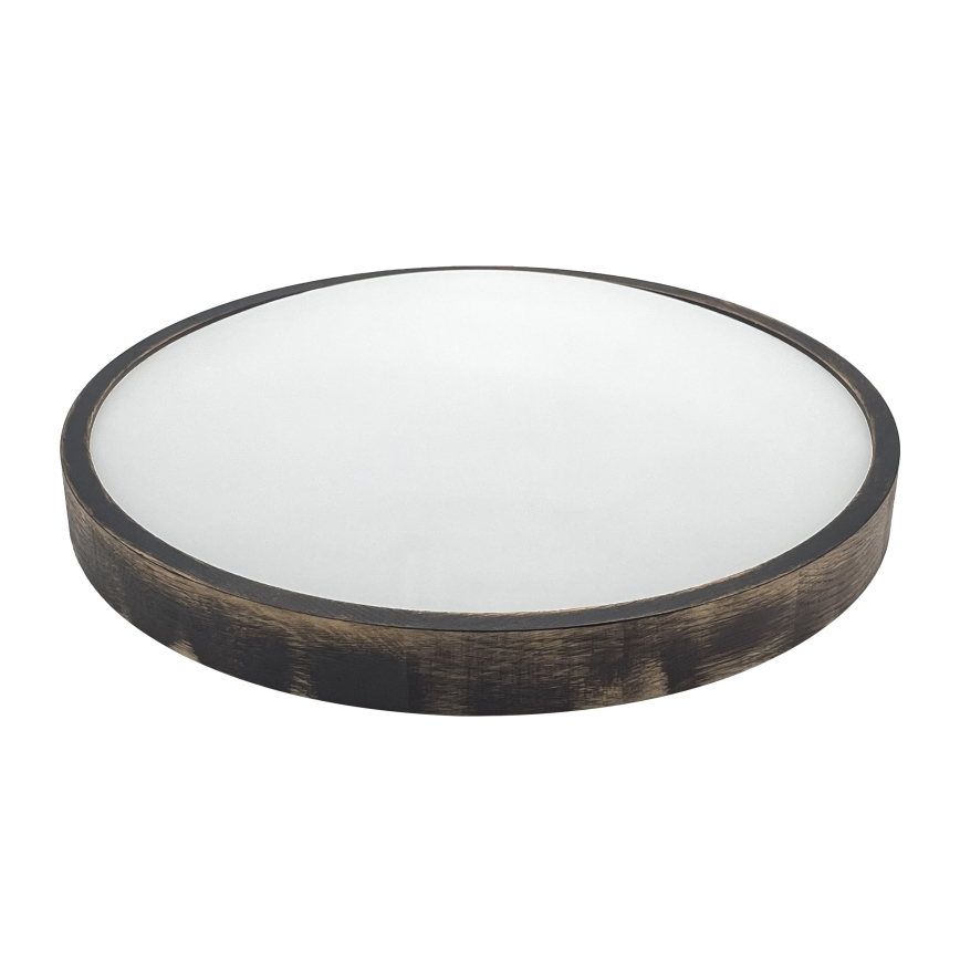 Потолочный светильник OAK SMOKY SLIM 3xE27/15W/230V диаметр 47 см дуб/тёмно-коричневый