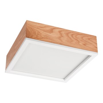 Потолочный светильник OAK SQUARE 2xE27/15W/230V 31x31 см дуб/белый