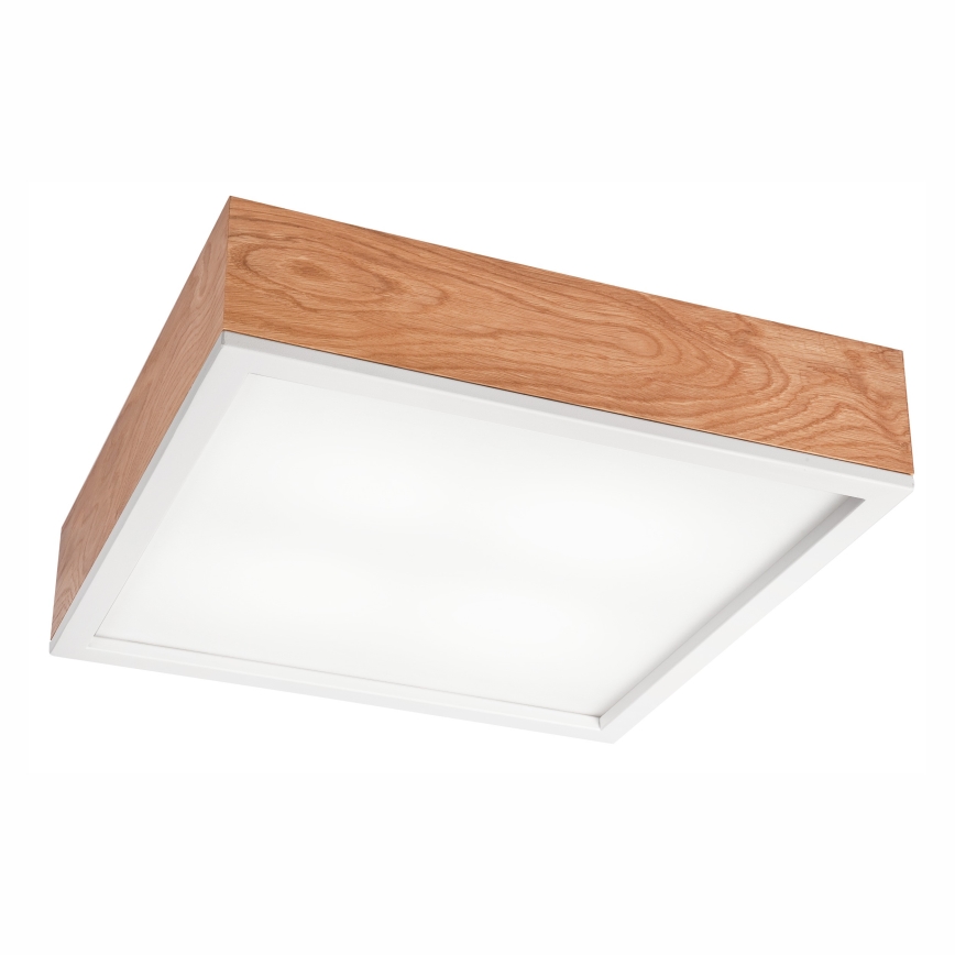 Потолочный светильник OAK SQUARE 4xE27/15W/230V 39x39 см дуб/белый