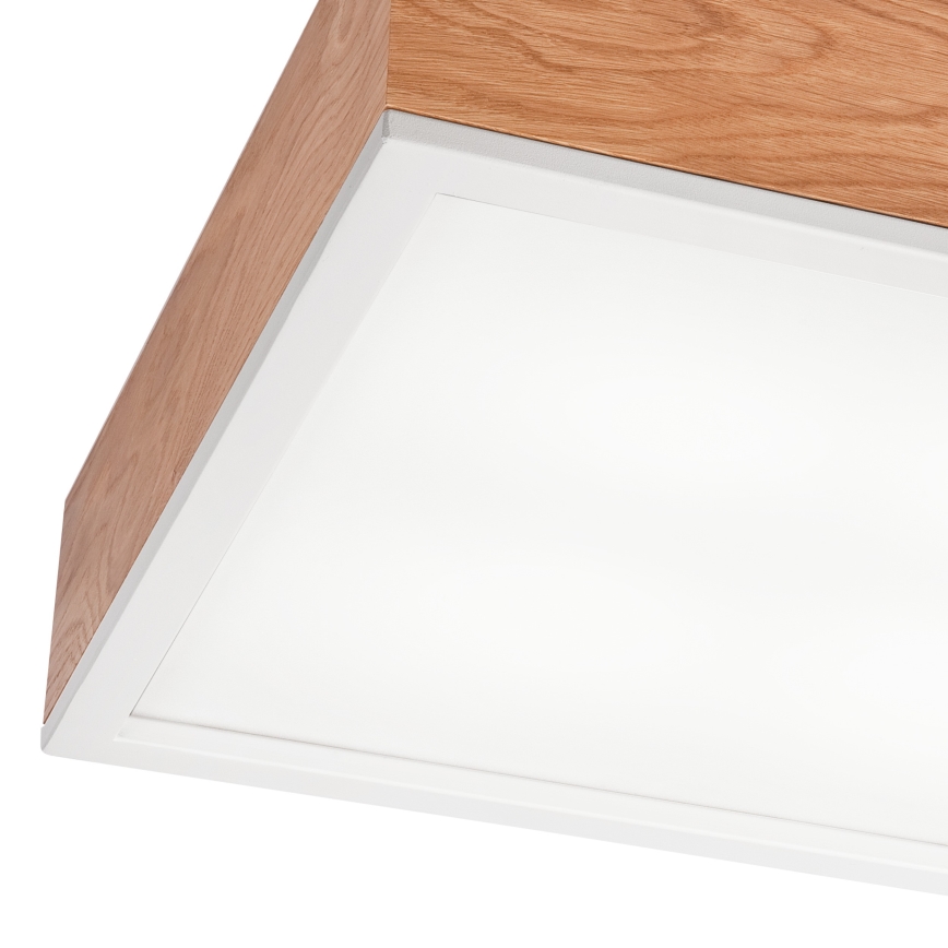 Потолочный светильник OAK SQUARE 4xE27/15W/230V 39x39 см дуб/белый