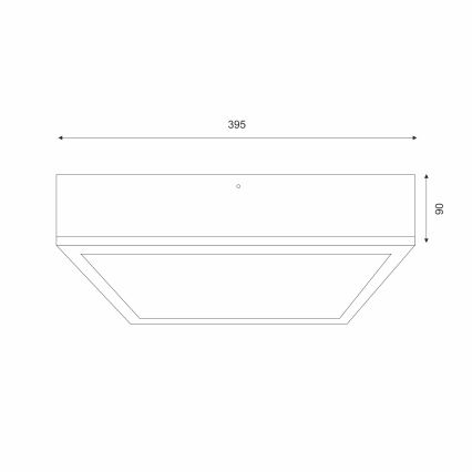 Потолочный светильник OAK SQUARE 4xE27/15W/230V 39x39 см дуб/белый