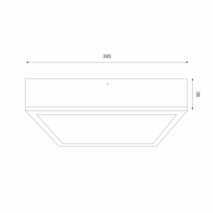 Потолочный светильник OAK SQUARE 4xE27/15W/230V 39x39 см дуб/белый
