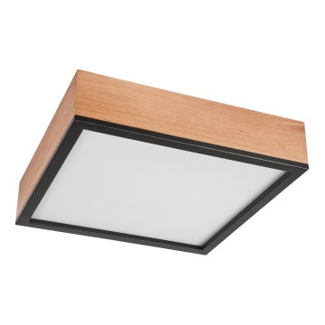 Потолочный светильник OAK SQUARE 4xE27/15W/230V 39x39 см дуб/черный
