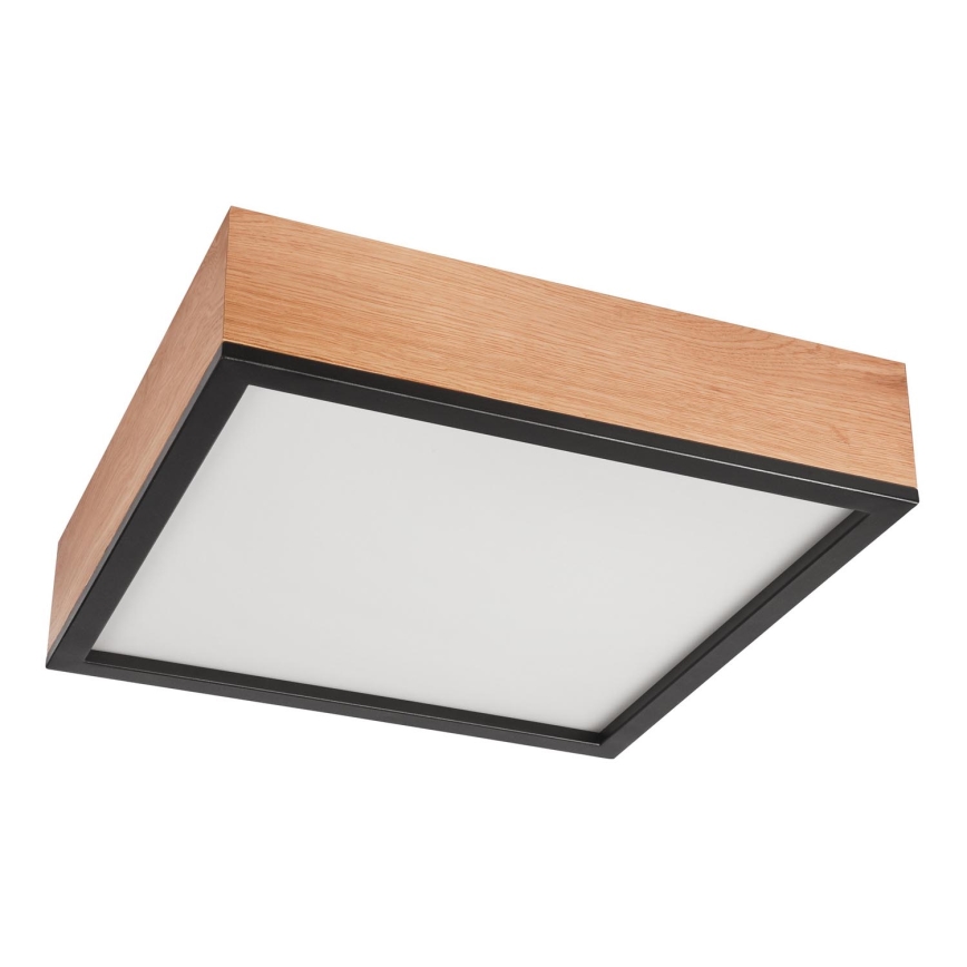 Потолочный светильник OAK SQUARE 4xE27/15W/230V 39x39 см дуб/черный