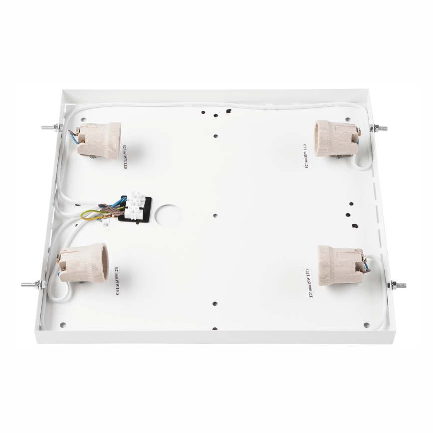 Потолочный светильник OAK SQUARE 4xE27/15W/230V 39x39 см дуб/черный