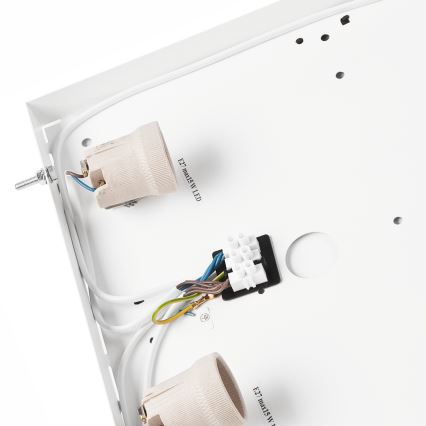 Потолочный светильник OAK SQUARE 4xE27/15W/230V 39x39 см дуб/черный