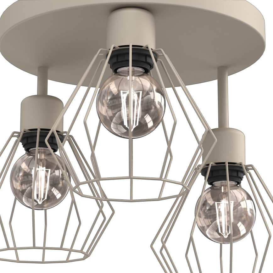 Потолочный светильник PARKLA 3xE27/15W/230V бежевая