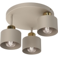 Потолочный светильник PARKLA 3xE27/15W/230V бежевая/золотая