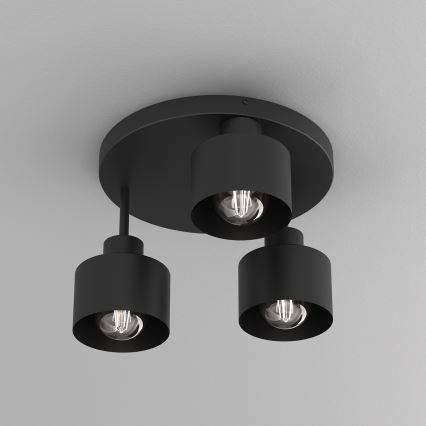 Потолочный светильник PARKLA 3xE27/15W/230V черный