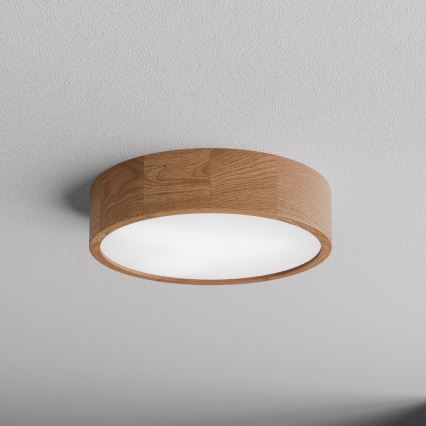 Потолочный светильник с датчиком CLEO, 3xE27/24W/230V, диаметр 37,5 см, отделка дуб