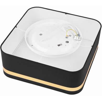 Потолочный светильник SIRJA SQUARE 2xE27/60W/230V 35x35 см черный