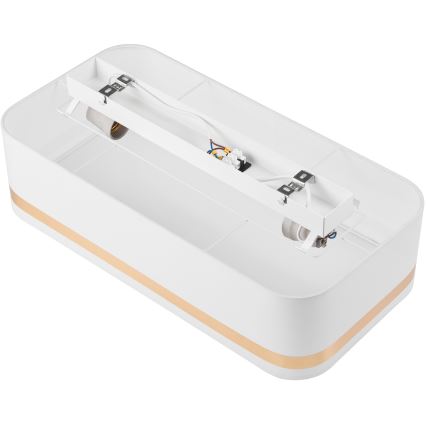 Потолочный светильник SIRJA SQUARE STRIPE 2xE27/15W/230V белый/золотистый
