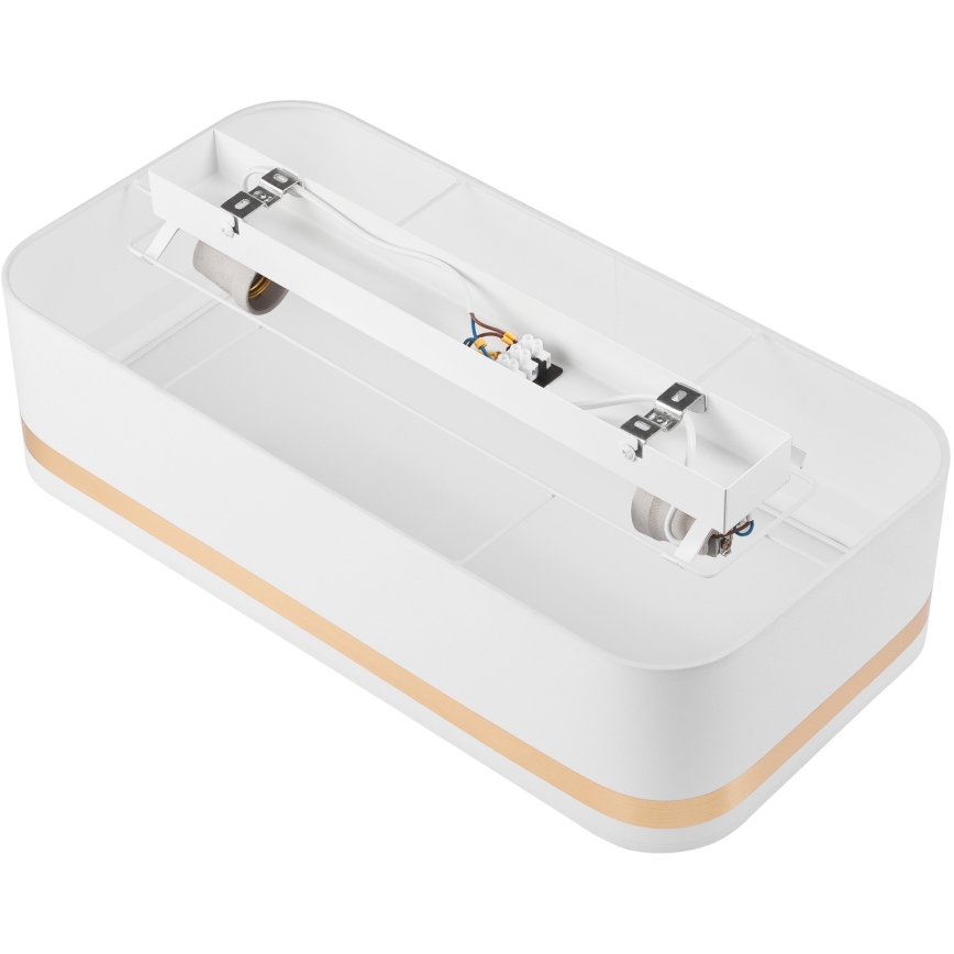 Потолочный светильник SIRJA SQUARE STRIPE 2xE27/15W/230V белый/золотистый