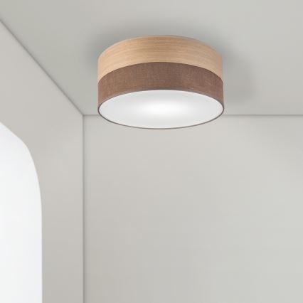 Потолочный светильник SIRJA WOOD 1xE27/15W/230V диаметр 35 cm коричневая/дуб