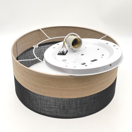 Потолочный светильник SIRJA WOOD 1xE27/15W/230V диаметр 35 см черный/дуб