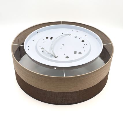 Потолочный светильник SIRJA WOOD 2xE27/15W/230V диаметр 45 cm коричневая/дуб