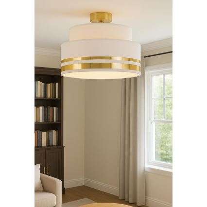 Потолочный светильник TAMI 1xE27/60W/230V бежевый/золотистый