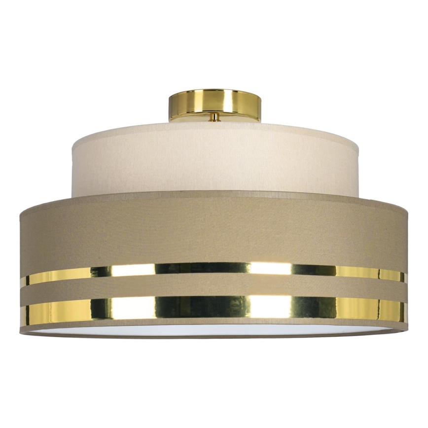 Потолочный светильник TAMI 1xE27/60W/230V бежевый/коричневый/золотистый